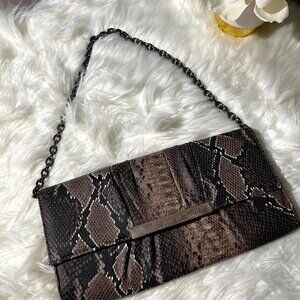 Sondra Roberts Multi-Color Faux Crocodile/Snakeskin Shoulder Bag Clutch Purse